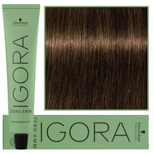 Schwarzkopf Professional Igora Zero Amm - profesjonalna farba do włosów bez amoniaku, 60ml 3-0  |  Ciemny Brąz Naturalny
