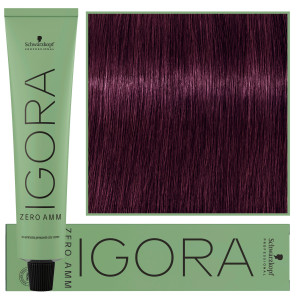 Schwarzkopf Professional Igora Zero Amm - profesjonalna farba do włosów bez amoniaku, 60ml 4-99  |  Średni Brąz Fioletowy Ekstra