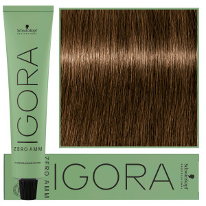 Schwarzkopf Professional Igora Zero Amm - profesjonalna farba do włosów bez amoniaku, 60ml 5-00  |  Light Brown Natural Ekstra