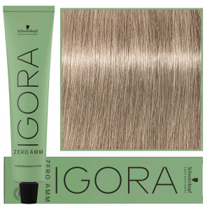 Schwarzkopf Professional Igora Zero Amm - profesjonalna farba do włosów bez amoniaku, 60ml 9-1  |  Ekstra Jasny Blond Cendre