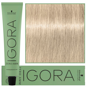 Schwarzkopf Professional Igora Zero Amm - profesjonalna farba do włosów bez amoniaku, 60ml 10-2  |  Ultra Blond Popielaty