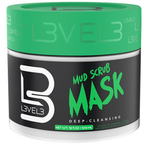 L3VEL3 Mud Scrub Mask - błotna maseczka peelingująca do twarzy, 500ml