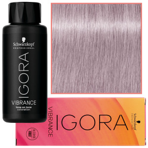 Schwarzkopf Professional Igora Vibrance – półtrwała farba do włosów bez amoniaku, 60ml 10-91 | Fiolet Cendre Delikatny