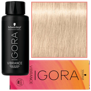 Schwarzkopf Professional Igora Vibrance – półtrwała farba do włosów bez amoniaku, 60ml 10-51 | Złoty Cendre Delikatny