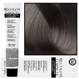 Be Hair Be Color 12 minute - farba do włosów bez amoniaku, 100ml 5,1 | Jasny Kasztanowy Popielaty
