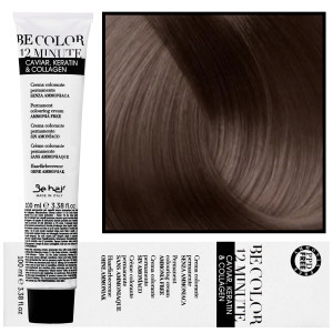 Be Hair Be Color 12 minute - farba do włosów bez amoniaku, 100ml 4,0 | Średni Kasztanowy