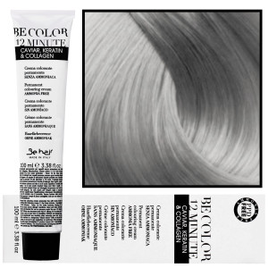 Be Hair Be Color 12 minute - farba do włosów bez amoniaku, 100ml 9,1 | Bardzo Jasny Blond Popielaty