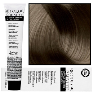 Be Hair Be Color 12 minute - farba do włosów bez amoniaku, 100ml 5,8 | Jasny Kasztanowy Beż