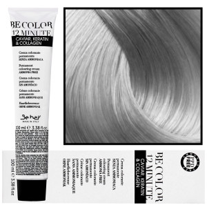 Be Hair Be Color 12 minute - farba do włosów bez amoniaku, 100ml Silver | Srebrny