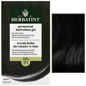 Herbatint Permanent Haircolour Gel – trwała, ziołowa farba do włosów w żelu, 170ml 1N | Czarny