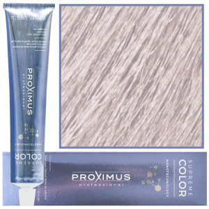 Proximus Supreme Color Nanotechnology – profesjonalna farba do włosów z kwasem hialuronowym, 100ml 10,12 | Rozjaśniający Popielato Fioletowy Blond
