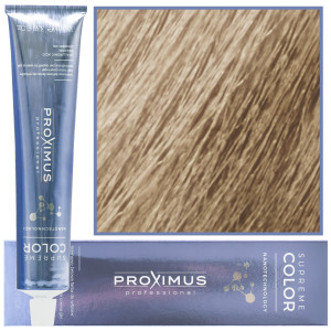 Proximus Supreme Color Nanotechnology – profesjonalna farba do włosów z kwasem hialuronowym, 100ml 10,13 | Rozjaśniający Popielato Złoty Blond
