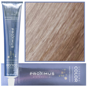 Proximus Supreme Color Nanotechnology – profesjonalna farba do włosów z kwasem hialuronowym, 100ml 11,1 | Super Rozjaśniający Popielaty Blond