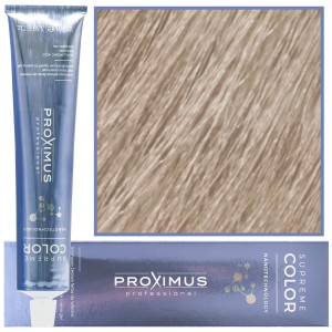Proximus Supreme Color Nanotechnology – profesjonalna farba do włosów z kwasem hialuronowym, 100ml 9,1 | Bardzo Jasny Popielaty Blond