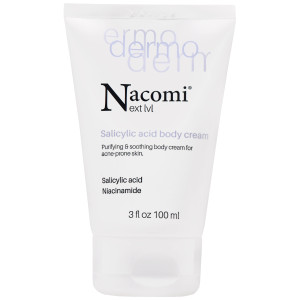 Nacomi Next Level Dermo - oczyszczająco-łagodzący krem do ciała z kwasem salicylowym i niacynamidem, 100ml
