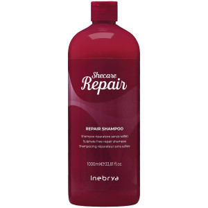Inebrya SheCare Repair - regenerujący szampon do włosów zniszczonych, 1000ml
