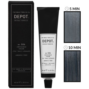 Depot NO. 506 Invisible Color - krem koloryzujący do włosów i brody bez amoniaku, 60ml Natural Graphite | Ciemny Naturalny Popiel