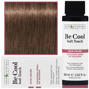 Bioelixire Be Cool Soft Touch - wegańska farba do włosów o kwasowej formule, 60ml 8.7 | Jasny Brązowy Blond