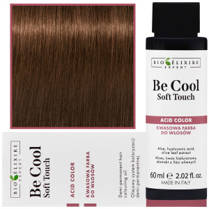Bioelixire Be Cool Soft Touch - wegańska farba do włosów o kwasowej formule, 60ml 6.0 | Ciemny Blond