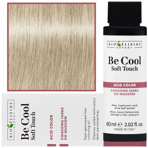 Bioelixire Be Cool Soft Touch - wegańska farba do włosów o kwasowej formule, 60ml 10.31 | Platynowy Popielaty Złoty Blond