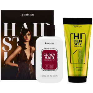 Kemon Curl Kit Shampoo + Cream - zestaw do pielęgnacji i stylizacji włosów kręconych, 250ml + 200ml