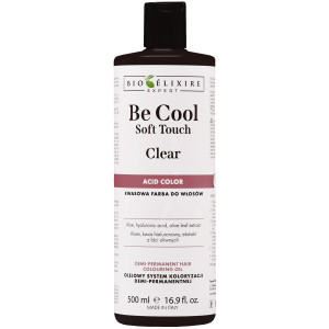 Bioelixire Be Cool Soft Touch Clear - farba do włosów o kwasowej formule, 500ml
