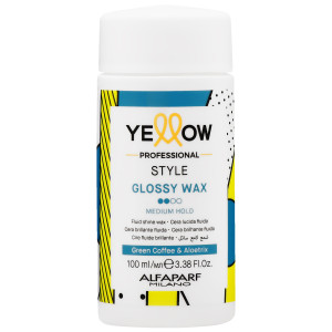 Alfaparf Yellow Style Glossy Wax – wosk do włosów o średnim utrwaleniu i intensywnym połysku, 100ml