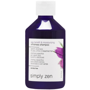 Simply Zen Age Whiteness - tonujący i nawilżający szampon do włosów blond, siwych i rozjaśnianych, 250ml
