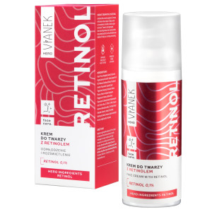 Vianek Krem do twarzy z retinolem 0,1% – przeciwzmarszczkowa regeneracja nocna, 50ml