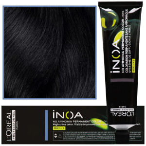 Loreal Professionnel Inoa - farba do włosów bez amoniaku z dodatkową ochroną włosa, 60ml 2.10 Bardzo Ciemny Brąz Popielaty Intensywny