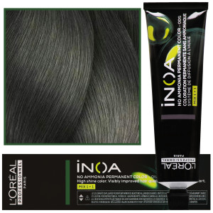 Loreal Professionnel Inoa - farba do włosów bez amoniaku z dodatkową ochroną włosa, 60ml 7.17 Blond Popielato - Metaliczny