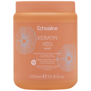 Echosline Keratin Veg Mask - wegańska maska do włosów z keratyną, 1000ml