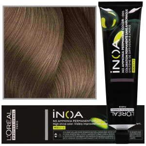 Loreal Professionnel Inoa - farba do włosów bez amoniaku z dodatkową ochroną włosa, 60ml 8 Jasny Blond