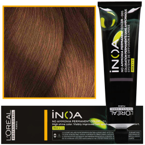 Loreal Professionnel Inoa - farba do włosów bez amoniaku z dodatkową ochroną włosa, 60ml 7.35 Blond Złocisto - Mahoniowy