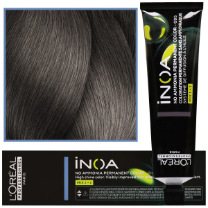 Loreal Professionnel Inoa - farba do włosów bez amoniaku z dodatkową ochroną włosa, 60ml 7.11 Intensywny Popielaty Blond