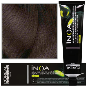 Loreal Professionnel Inoa - farba do włosów bez amoniaku z dodatkową ochroną włosa, 60ml 5 Jasny Brąz