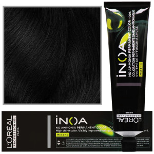 Loreal Professionnel Inoa - farba do włosów bez amoniaku z dodatkową ochroną włosa, 60ml 1 Czarny