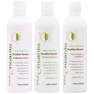 ENCANTO DO BRASIL zestaw do keratynowego prostowania włosów 3x236ml