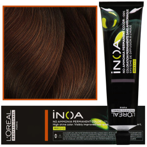 Loreal Professionnel Inoa - farba do włosów bez amoniaku z dodatkową ochroną włosa, 60ml 5.4 Jasny Brąz Miedziany