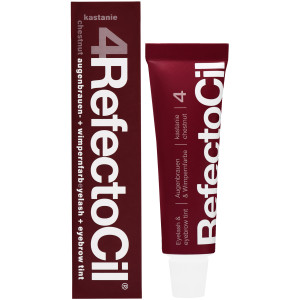 Refectocil henna do brwi i rzęs w żelu 15ml długotrwały efekt podkreślający oprawę oczu 4 Kasztan