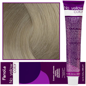 Fanola No Yellow - farba koloryzująca do włosów blond i siwych, chłodne tony, 100ml 9 ICE - Lodowy Bardzo Jasny Blond