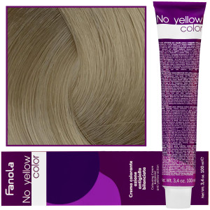 Fanola No Yellow - farba koloryzująca do włosów blond i siwych, chłodne tony, 100ml 8 ICE - Lodowy Jasny Blond
