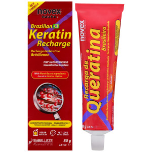 Novex Brazilian Keratin Recharge Cream - krem do stylizacji włosów z keratyną, 80g