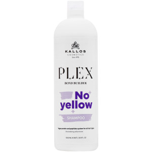 Kallos Plex Bond Builder No Yell Shampoo – fioletowy szampon neutralizujący żółte odcienie, 1000 ml