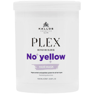 Kallos Plex Bond Builder No Yellow Mask – maska do włosów blond, 1000 ml