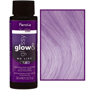 Fanola No Yellow Glow&Glossy - toner olejowy neutralizujący żółte tony, 60ml T.21