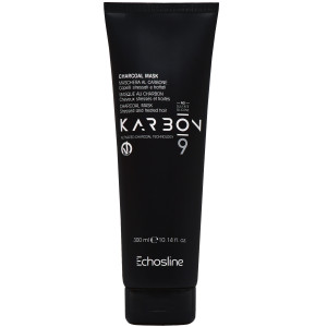 Echosline Karbon 9 Charcoal Mask- maska do włosów zniszczonych z węglem, 300ml