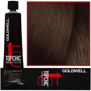 Goldwell Topchic - profesjonalna farba do włosów, 60ml 6-NA Ciemny Naturalny Popielaty Blond