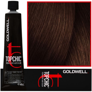 Goldwell Topchic - profesjonalna farba do włosów, 60ml 6-BP Wyrafinowany Perłowy Jasny Brąz