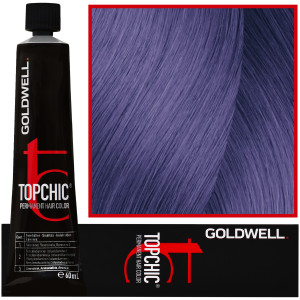 Goldwell Topchic - profesjonalna farba do włosów, 60ml Violet Ash Popielaty Fiolet